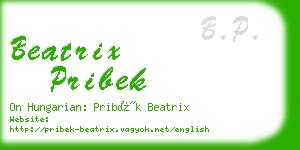 beatrix pribek business card